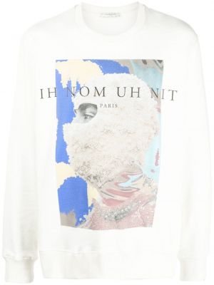 Bluza bawełniana z nadrukiem Ih Nom Uh Nit biała