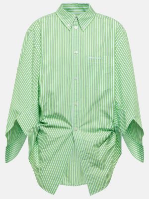 Памучна риза Balenciaga зелено
