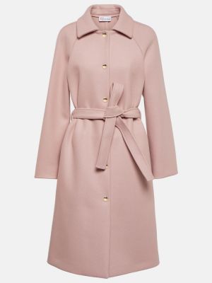 Růžový vlněný kabát Redvalentino