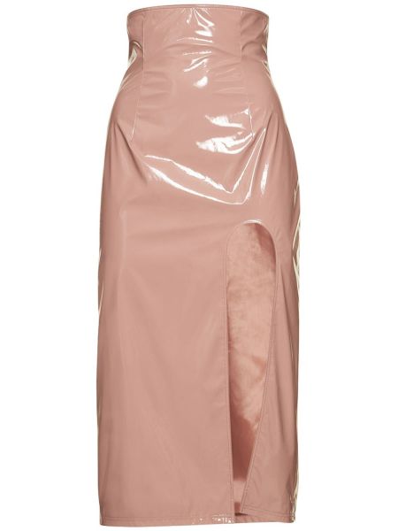 Midi sukně s vysokým pasem Alessandro Vigilante růžové