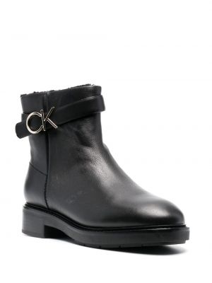 Ankle boots na sprzączkę Calvin Klein czarne