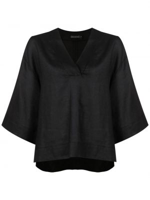 Bluse mit v-ausschnitt Alcaçuz schwarz