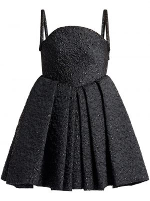 Плисирана коктейлна рокля Versace черно