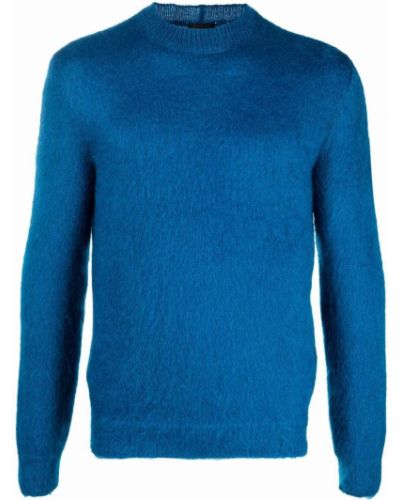 Jersey manga larga de tela jersey Giorgio Armani azul