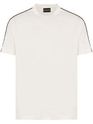 Kokvilnas t-krekls Emporio Armani balts
