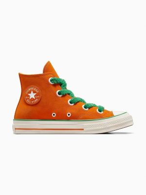 Pantofi din piele Converse portocaliu