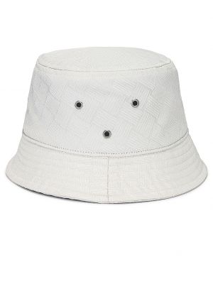 Жаккардовая нейлоновая шапка Bottega Veneta белая