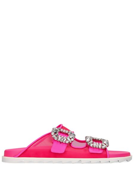 Mesh sandaler Roger Vivier pink