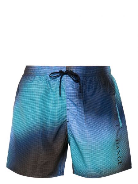 Pantaloni scurți cu imagine Armani Exchange albastru