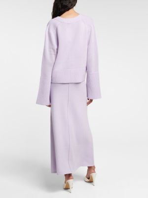 Cárdigan de lana de cachemir con estampado de cachemira Dorothee Schumacher violeta