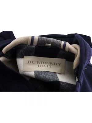 Chaqueta de lana Burberry Vintage azul