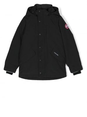 Huppari päällystakki tytöille Canada Goose Kids musta