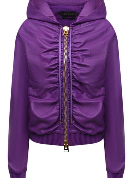 Кожаная куртка Tom Ford фиолетовая