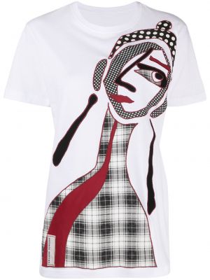 Camiseta con estampado abstracto Antonio Marras blanco