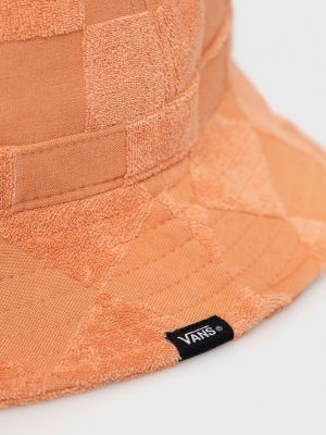Bombažni klobuk Vans oranžna