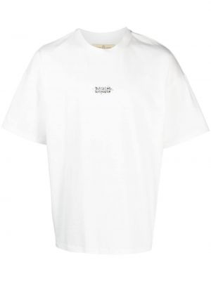 Bavlnené tričko s potlačou Untitled Artworks biela