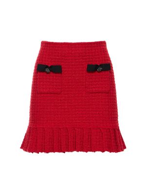 Minigonna in maglia Self-portrait rosso