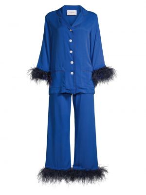 Пижама с перьями Sleeper синяя
