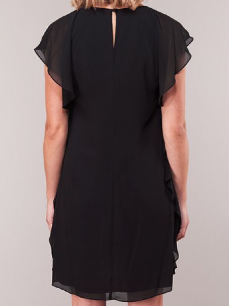 Sukienka mini z falbankami Lauren Ralph Lauren czarna