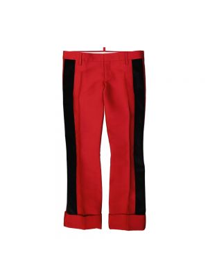 Spodnie klasyczne Dsquared2 czerwone