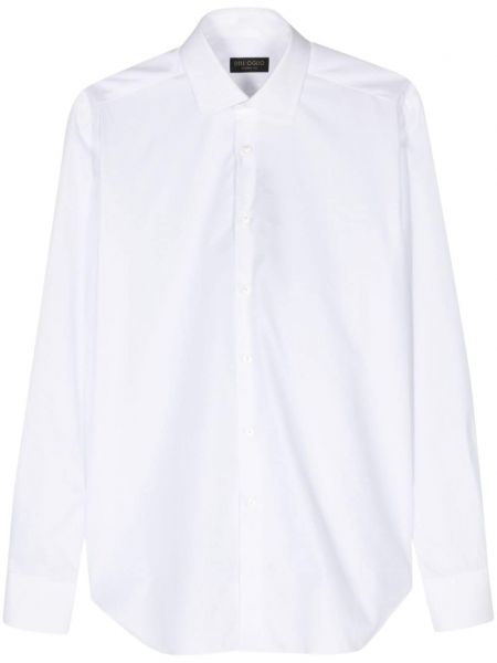 Βαμβακερό πουκάμισο Dell'oglio λευκό