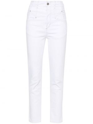 Skinny fit džínsy s vysokým pásom Isabel Marant biela