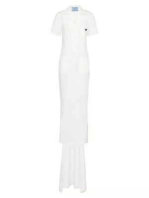 Длинное платье Prada белое