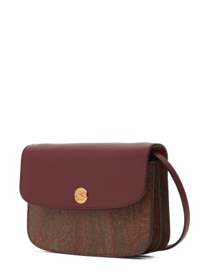 Bavlnená kožená kabelka s paisley vzorom Etro
