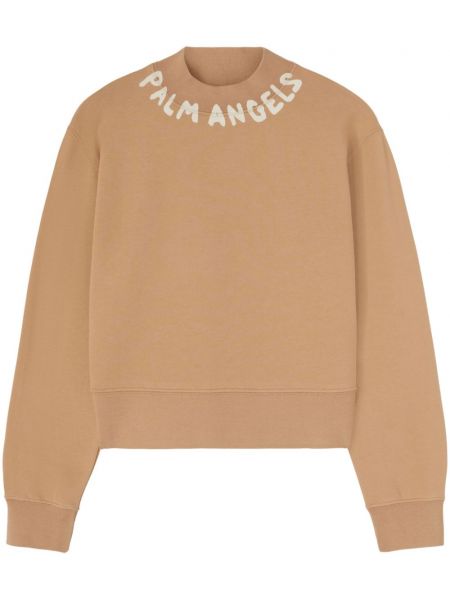 Sweatshirt aus baumwoll Palm Angels beige