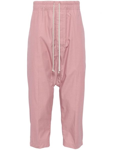Bavlněné kalhoty Rick Owens růžové