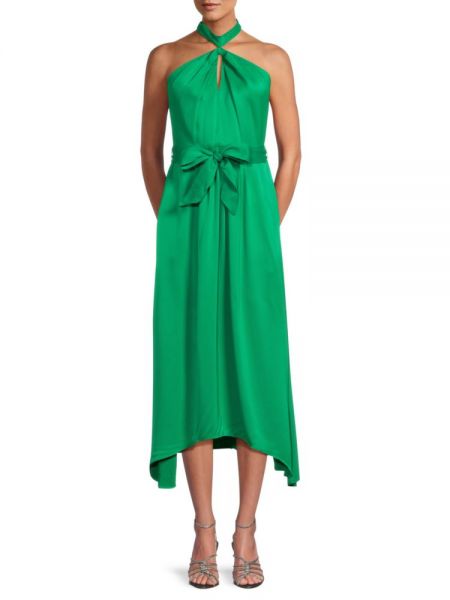 Асимметричный платье миди Reiss зеленый