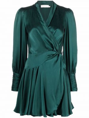 Vestido de cóctel de seda Zimmermann verde