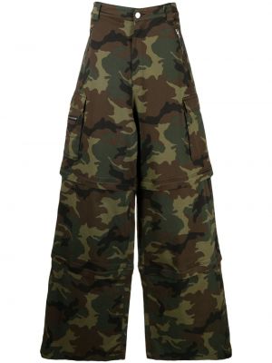 Pantaloni cargo camouflage Vetements verde