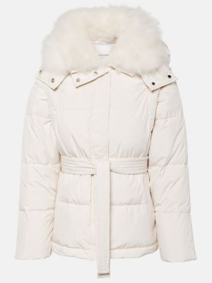 Chaqueta de plumas con plumas Yves Salomon blanco