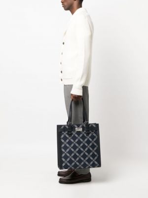 Jacquard leder shopper handtasche Michael Kors Collection