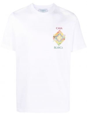 T-shirt en coton Casablanca blanc