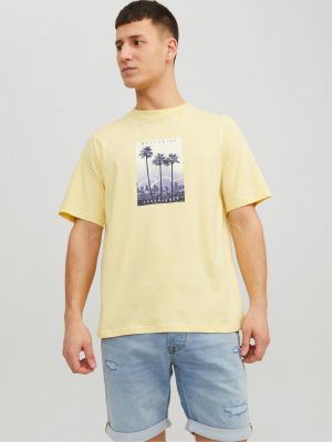 Polo marškinėliai Jack & Jones geltona