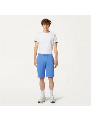 Pantalones cortos de algodón K-way azul
