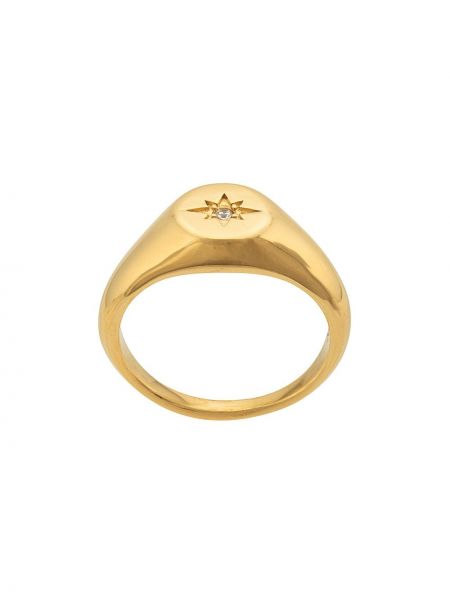 Prsten s uzorkom zvijezda Nialaya Jewelry zlatna