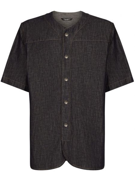 Chemise en jean brodée Dolce & Gabbana noir