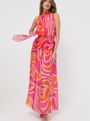 Копринена рокля Luisa Spagnoli розово