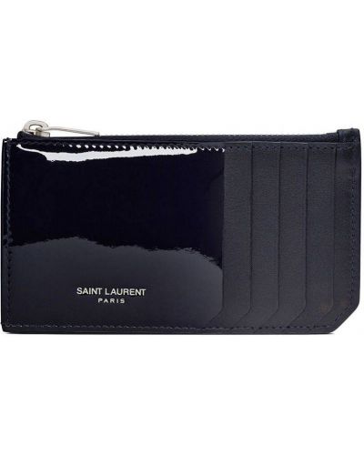 Lakovaná kožená peňaženka Saint Laurent čierna