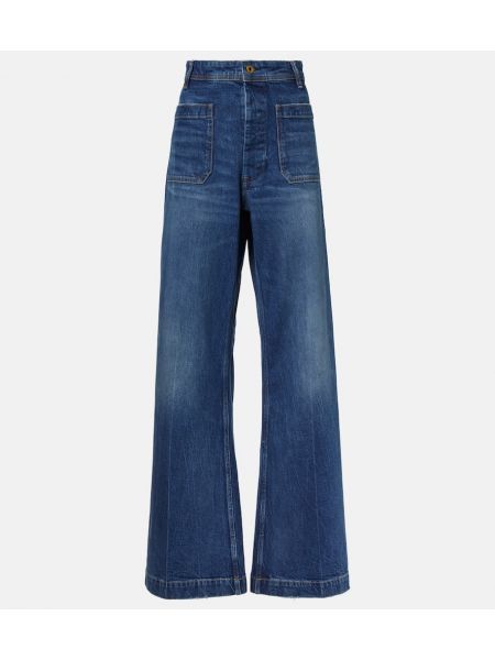 Hög midja flare jeans Polo Ralph Lauren blå