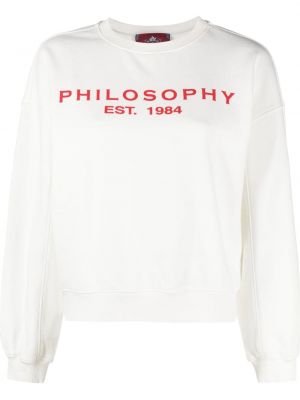 Pull à imprimé Philosophy Di Lorenzo Serafini blanc