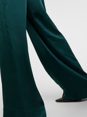 Satynowe spodnie relaxed fit Simkhai zielone