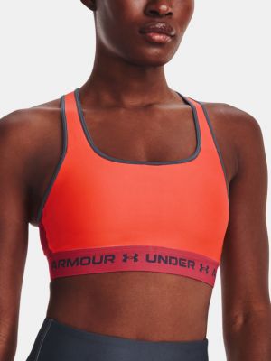 Under Armour UA Crossback Mid Bra-ORG Biustonosz Sportowy  - Pomarańczowy