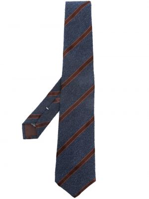 Cravate à rayures Canali bleu
