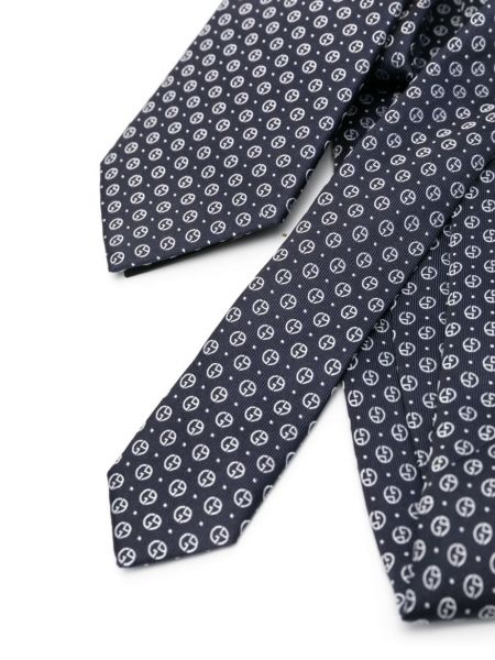 Cravate brodée en soie Giorgio Armani