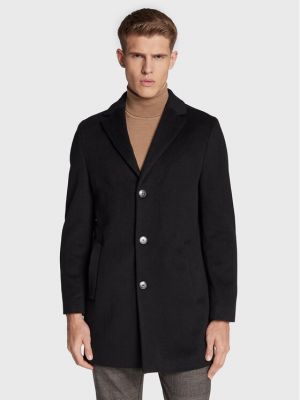 Cappotto di lana Roy Robson nero