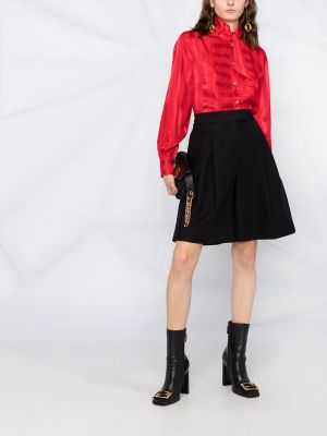 Blusa con lazo a rayas Dolce & Gabbana rojo